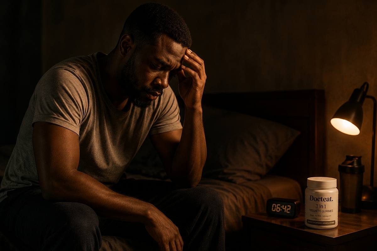 Homme fatigué le matin